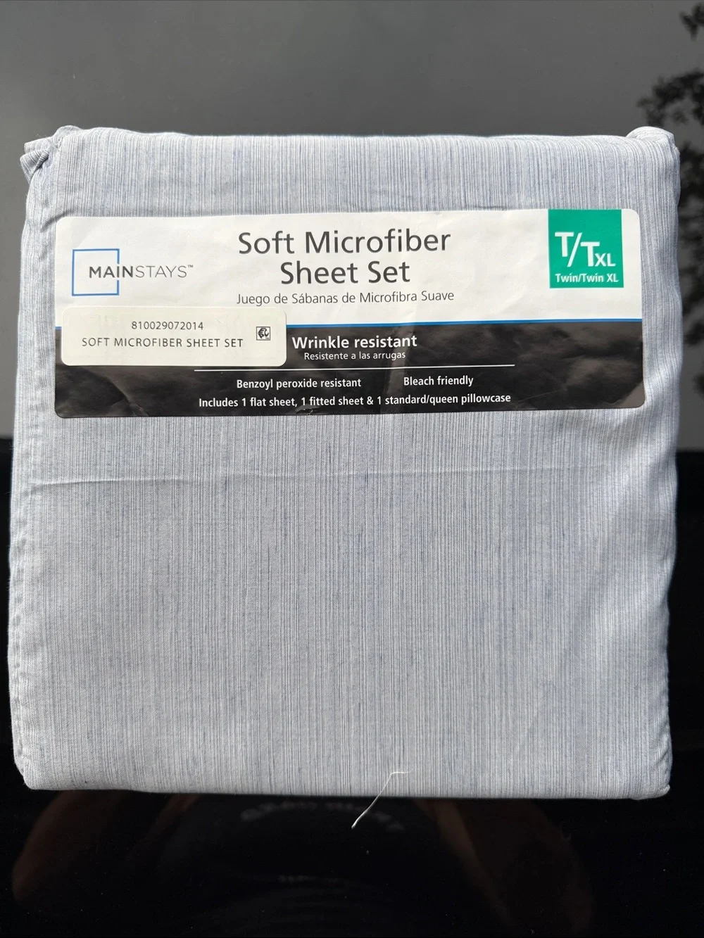 Mainstays Light Blue Soft Microfiber Sheet Set - New